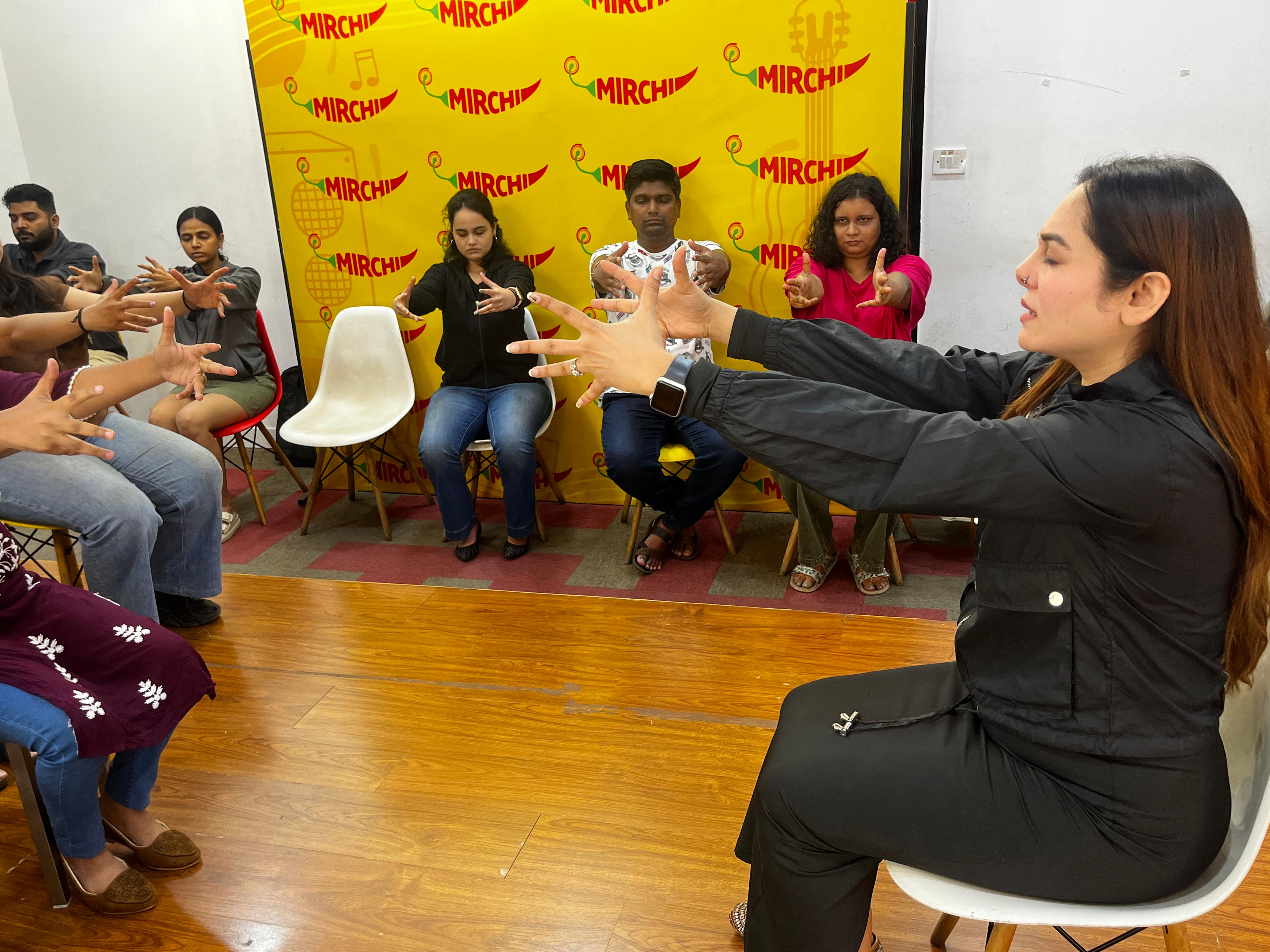 Vibha Jain leading an NLP group session in Mumbai